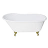 Kingston Brass Aqua Eden 53" Cast Iron Slipper Clawfoot Tub - view 10
