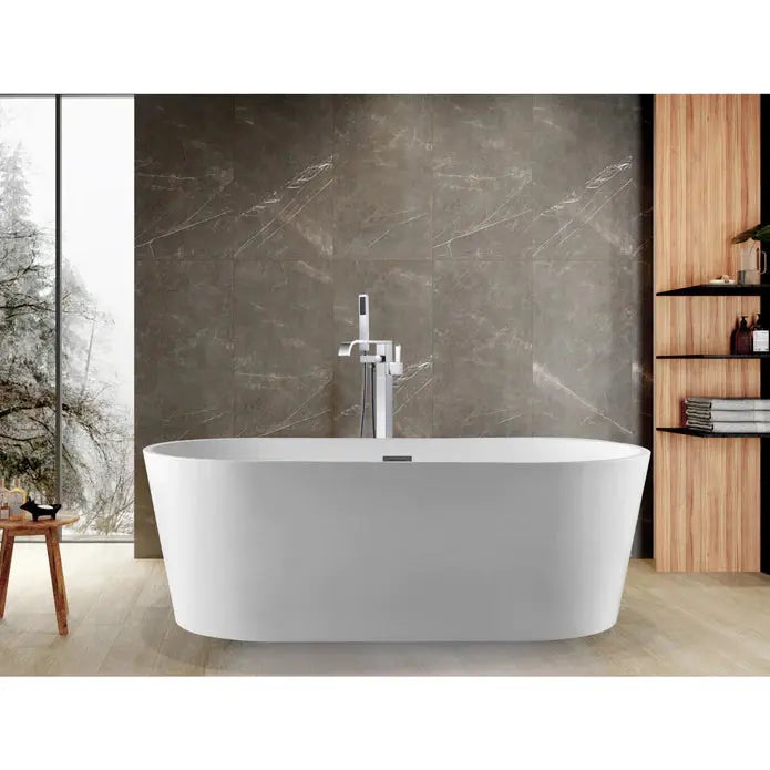 Kingston Brass - Aqua Eden 59-Inch Acrylic Double Ended Freestanding Tub - VTDE603023BA Kingston Brass