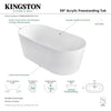 Kingston Brass - Aqua Eden 59-Inch Acrylic Double Ended Freestanding Tub - VTDE603023BA Kingston Brass
