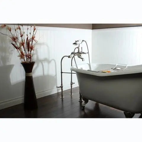 Kingston Brass Aqua Eden 60" Cast Iron Slipper Clawfoot Freestanding Tub