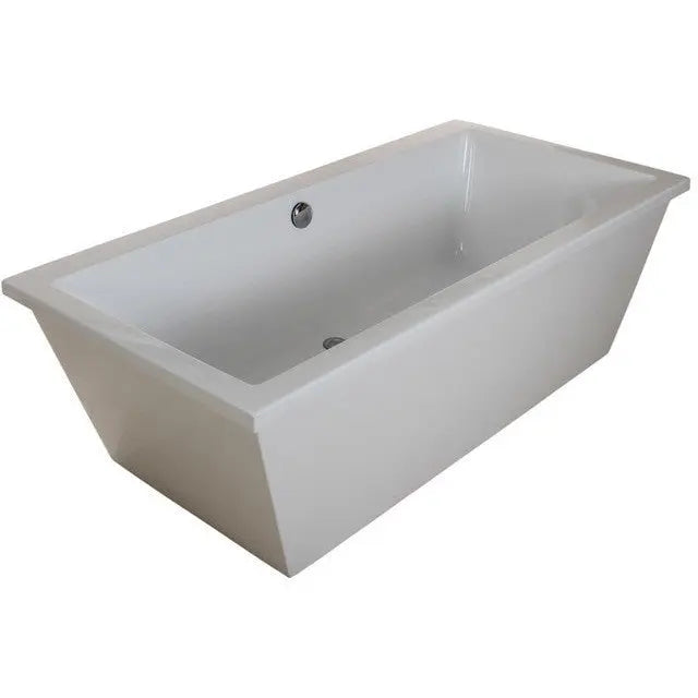 Kingston Brass Aqua Eden 66" Contemporary Freestanding Acrylic Bathtub with Center Drain and Overflow