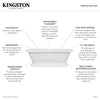 Kingston Brass Aqua Eden 72" Cast Iron Double Ended Freestanding Pedestal Tub Kingston Brass