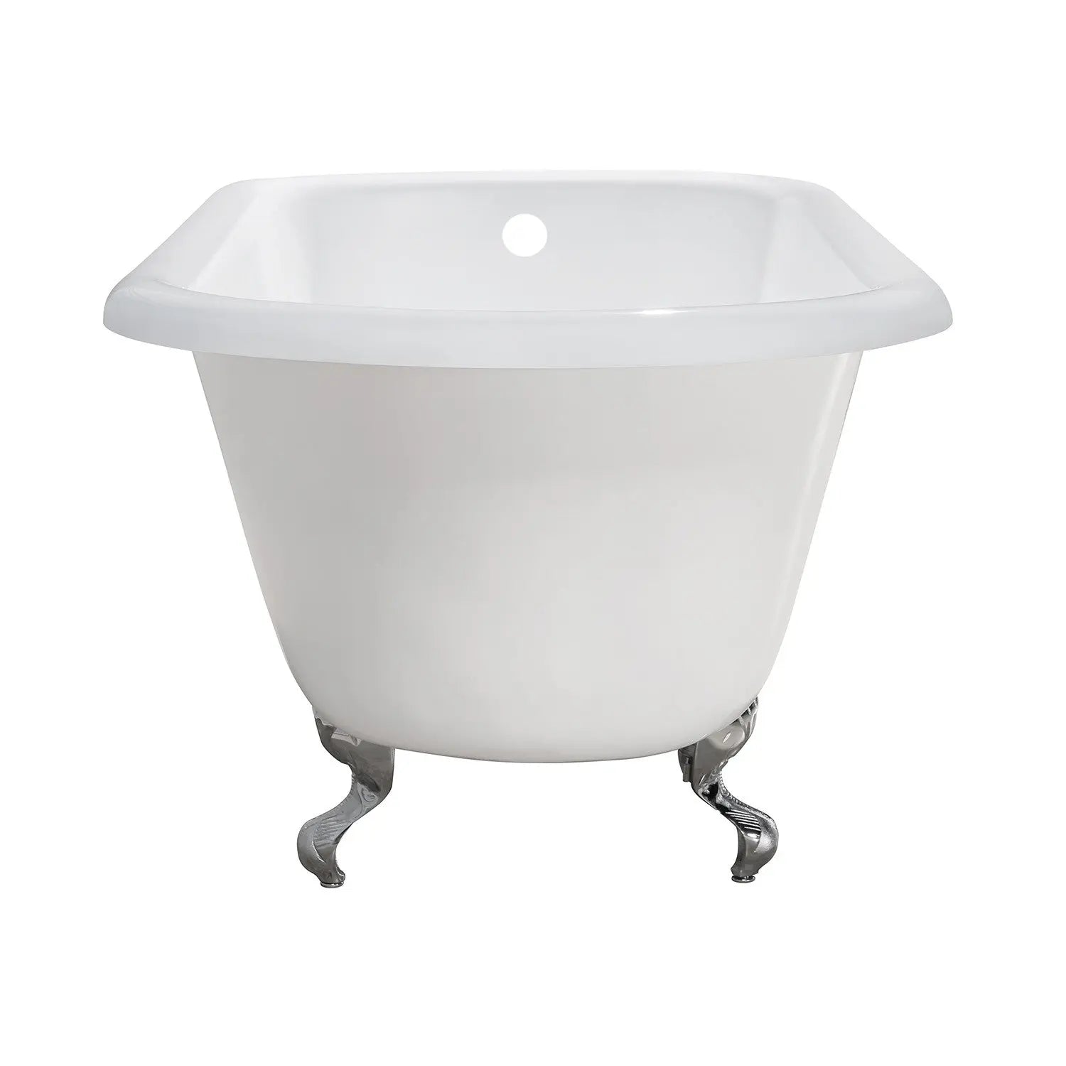 Kingston Brass Aqua Eden VCTND483117W 48-Inch Cast Iron Roll Top Clawfoot Tub Kingston Brass