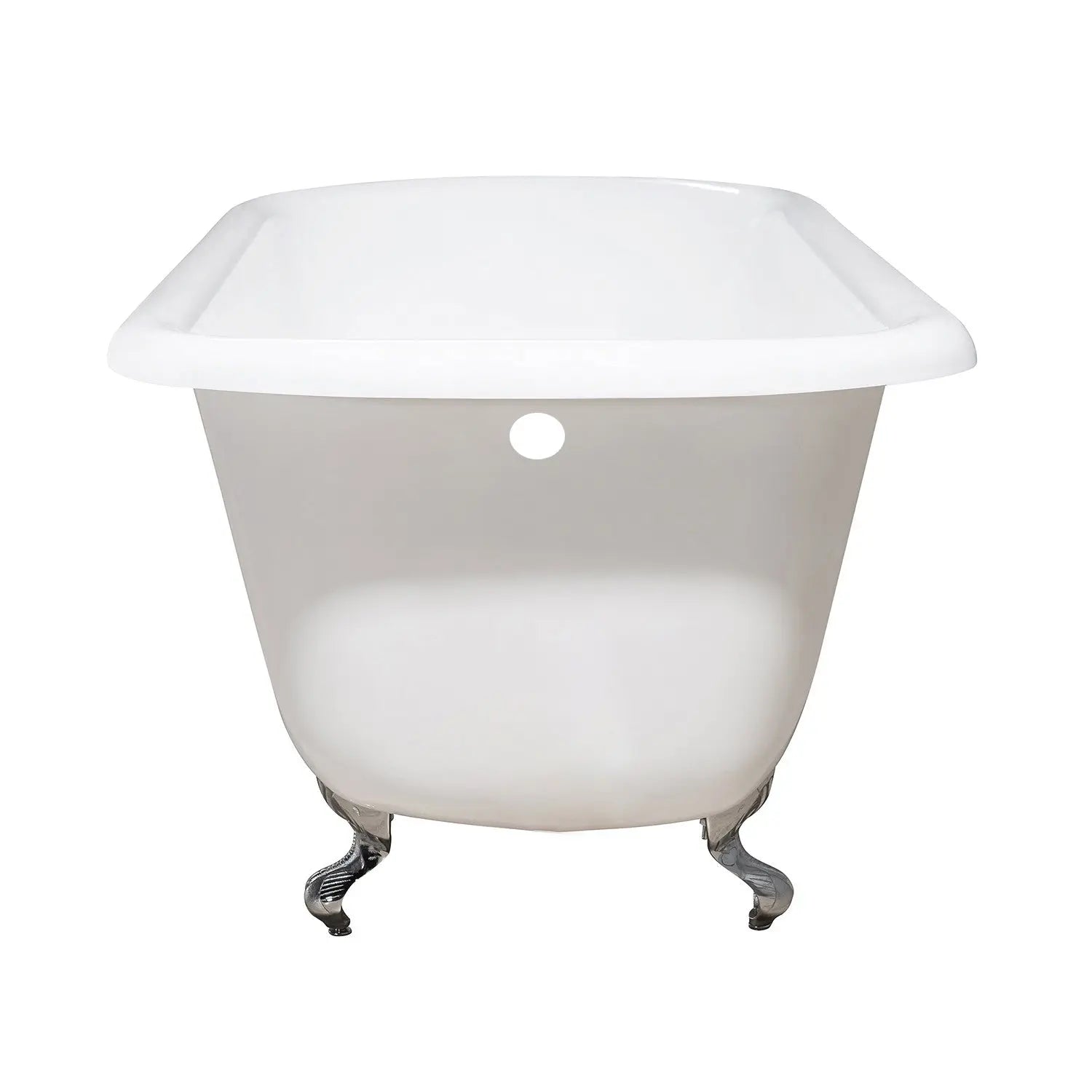 Kingston Brass Aqua Eden VCTND483117W 48-Inch Cast Iron Roll Top Clawfoot Tub Kingston Brass