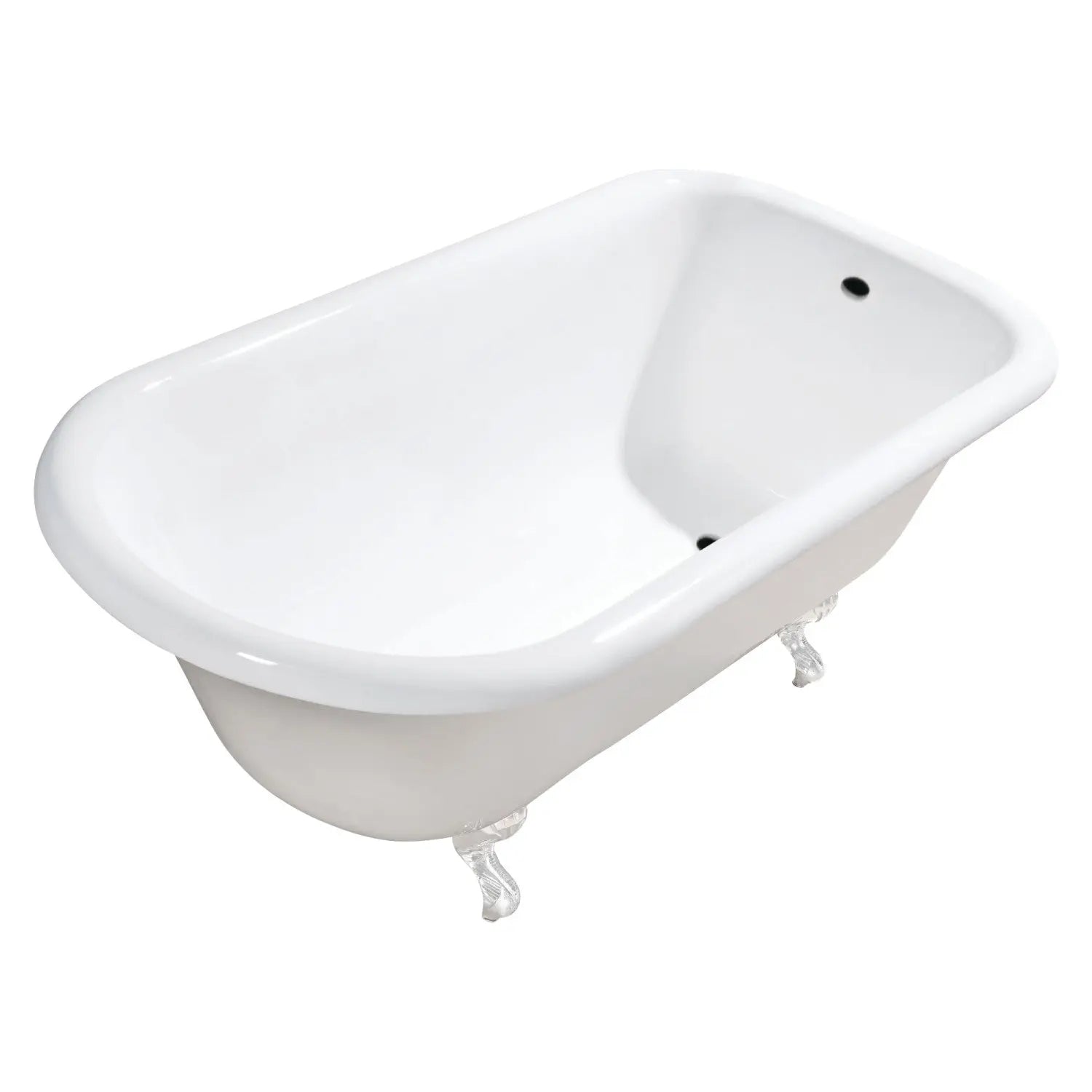 Kingston Brass Aqua Eden VCTND483117W 48-Inch Cast Iron Roll Top Clawfoot Tub Kingston Brass