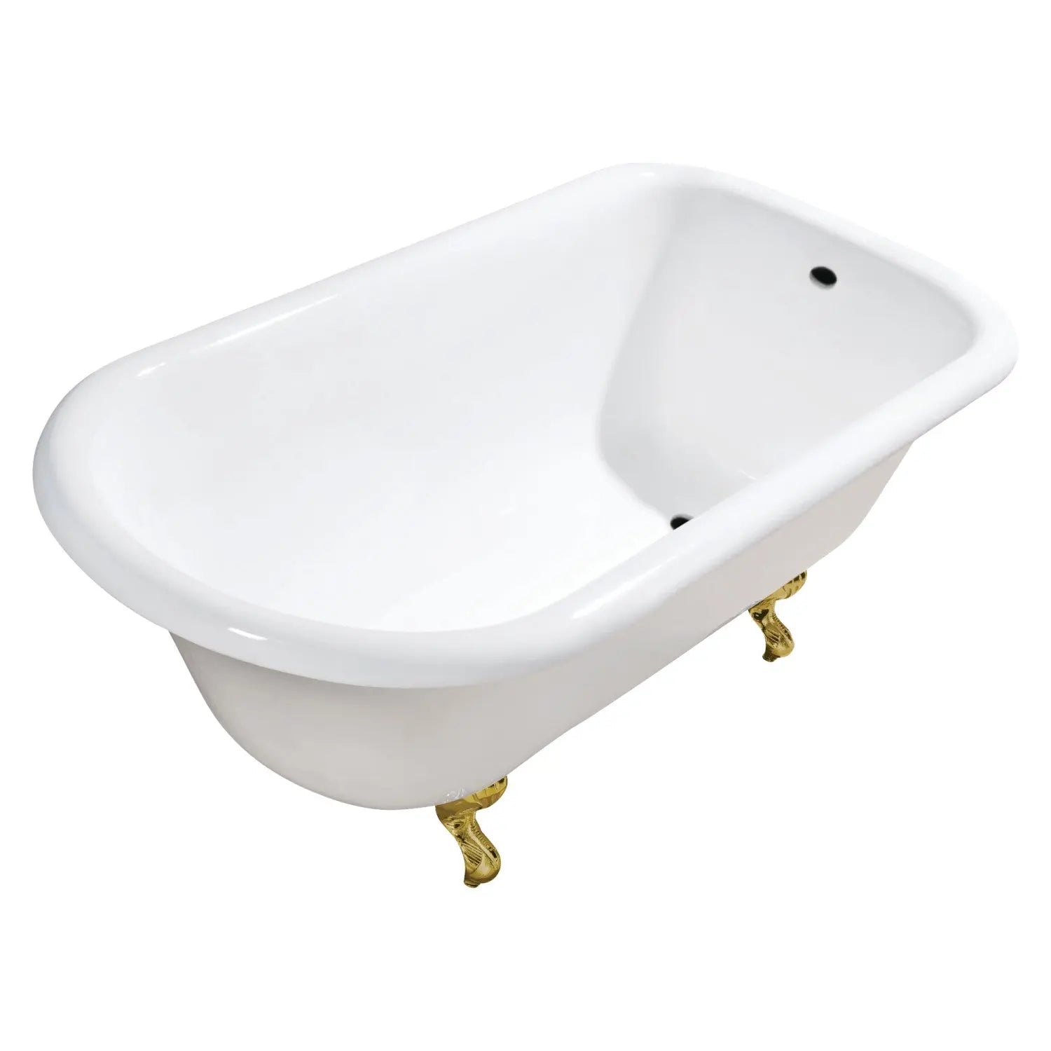 Kingston Brass Aqua Eden VCTND483117W 48-Inch Cast Iron Roll Top Clawfoot Tub Kingston Brass