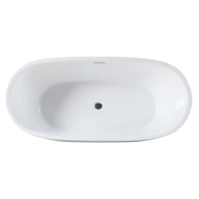 Kingston Brass Aqua Eden VTDE673123S 67-Inch Acrylic Double Ended Freestanding Tub with Drain Kingston Brass