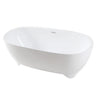 Kingston Brass Aqua Eden VTDE673123S 67-Inch Acrylic Double Ended Freestanding Tub with Drain Kingston Brass