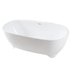 Kingston Brass Aqua Eden VTDE673123S 67-Inch Acrylic Double Ended Freestanding Tub with Drain Kingston Brass
