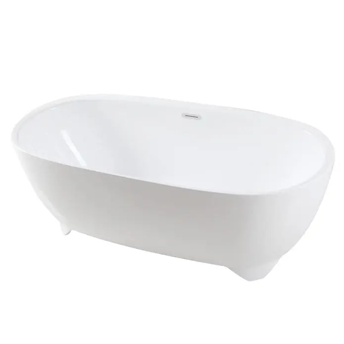 Kingston Brass Aqua Eden VTDE673123S 67-Inch Acrylic Double Ended Freestanding Tub with Drain Kingston Brass