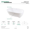 Kingston Brass Aqua Eden VTDE673123S 67-Inch Acrylic Double Ended Freestanding Tub with Drain Kingston Brass