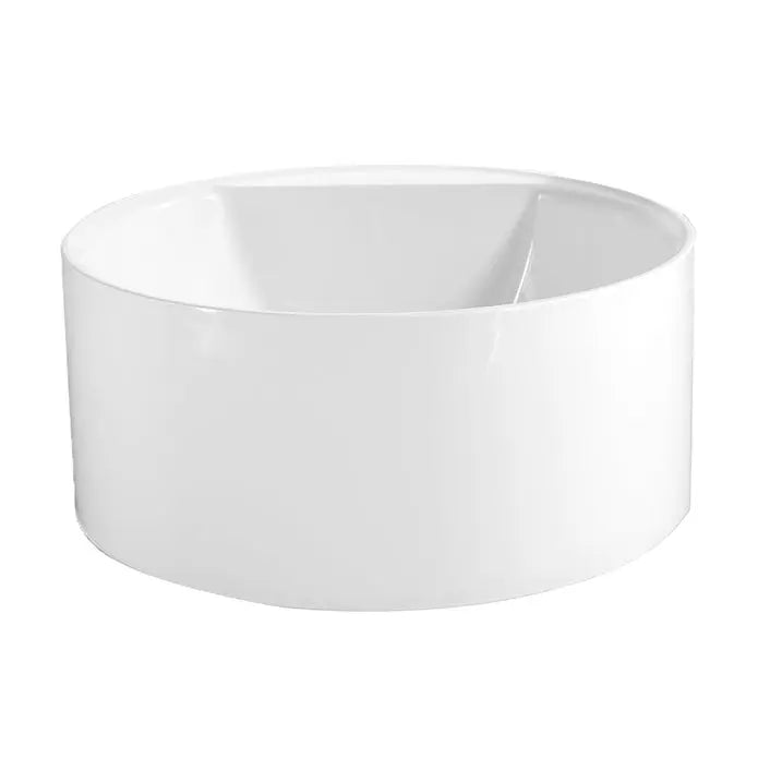 Kingston Brass Aqua Eden VTRO535322 53" Round Acrylic Freestanding Tub with Drain Kingston Brass
