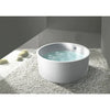 Kingston Brass Aqua Eden VTRO535323 53" Round Acrylic Freestanding Tub with Drain, Glossy White Kingston Brass