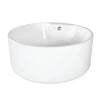 Kingston Brass Aqua Eden VTRO535323 53" Round Acrylic Freestanding Tub with Drain, Glossy White Kingston Brass