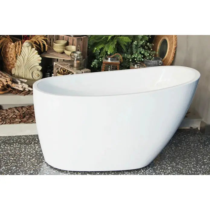 Kingston Brass - Aqua Eden VTRS482627 48-Inch Acrylic Freestanding Tub - VTRS482627 Kingston Brass
