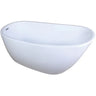Kingston Brass Aqua Eden 59" Acrylic Single Slipper Freestanding Tub with Reversible/End Drain