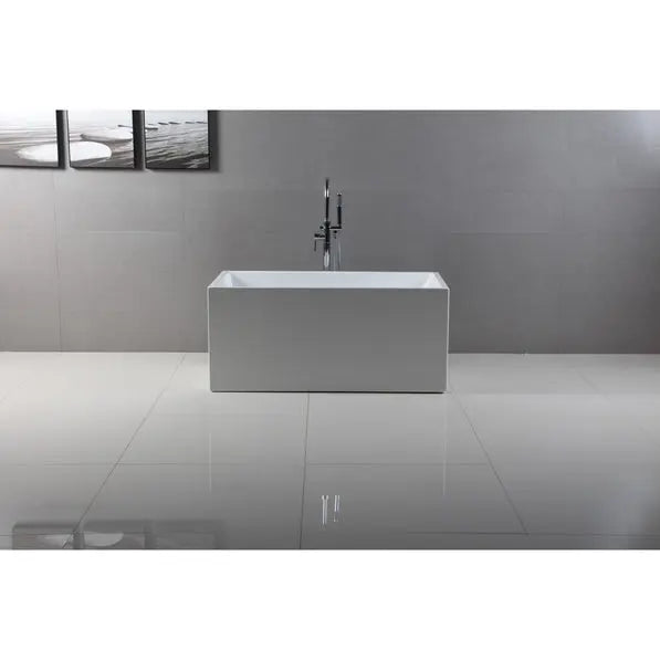 Kingston Brass Aqua Eden VTSQ512823 51" Modern Freestanding Acrylic Bathtub Kingston Brass