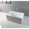 Kingston Brass Aqua Eden VTSQ512823 51" Modern Freestanding Acrylic Bathtub Kingston Brass