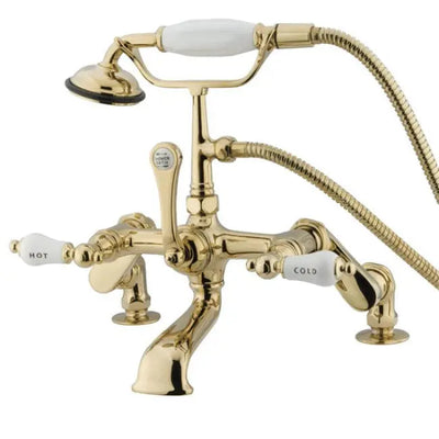 Kingston Brass CC653T Vintage Deck Mount Tub Filler with Adjustable Centers