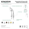 Kingston Brass Concord CCK810XDKL Freestanding Tub Faucet with Supply Line and Stop Valve, Polished Chrome Kingston Brass