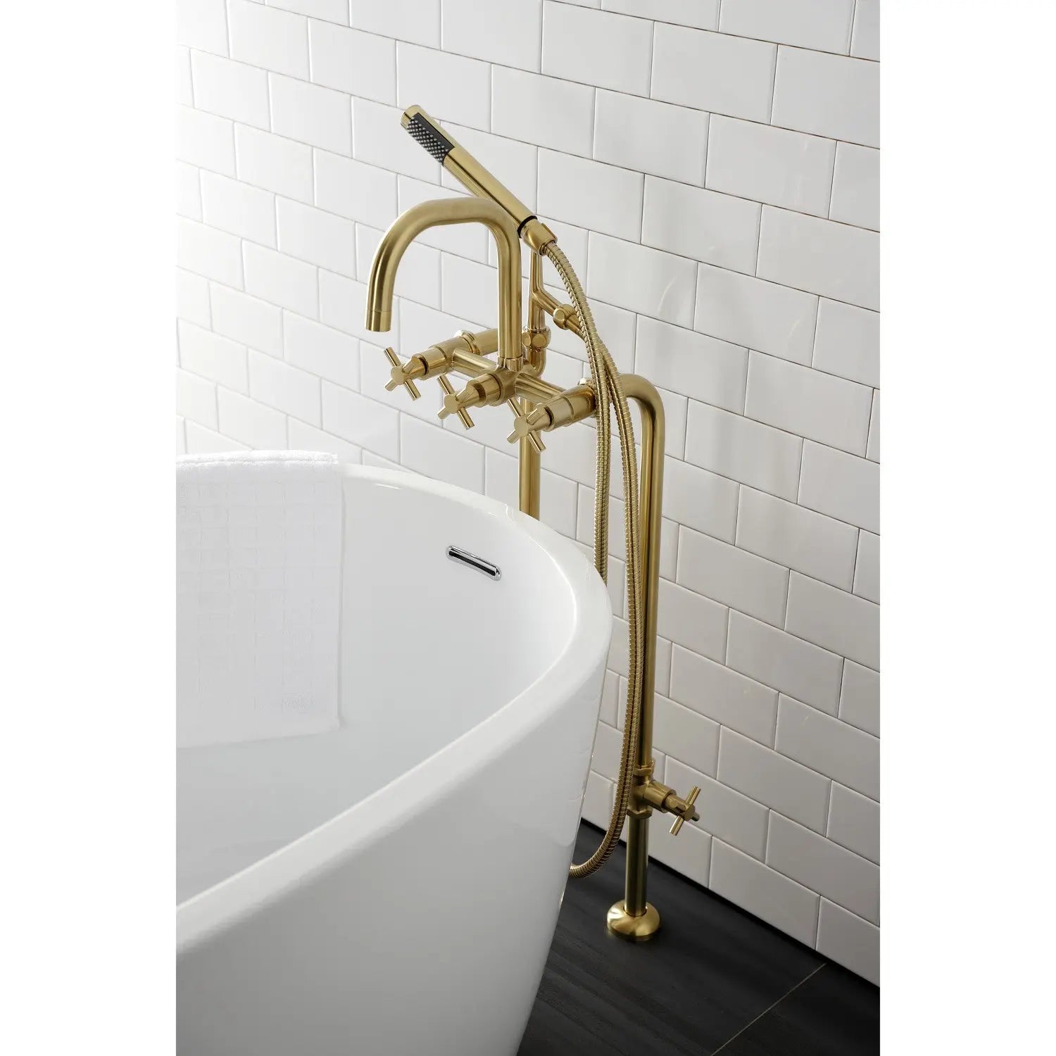 Kingston Brass Concord Freestanding Tub Faucet with Hand Shower Kingston Brass