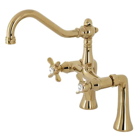 Kingston Brass Essex KS323XBEX Two-Handle 2-Hole Deck Mount Clawfoot Tub Faucet Kingston Brass