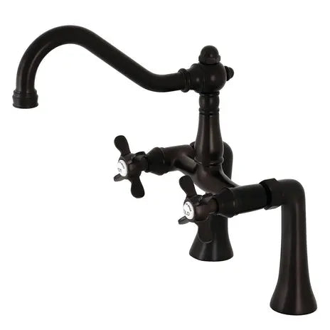 Kingston Brass Essex KS323XBEX Two-Handle 2-Hole Deck Mount Clawfoot Tub Faucet Kingston Brass