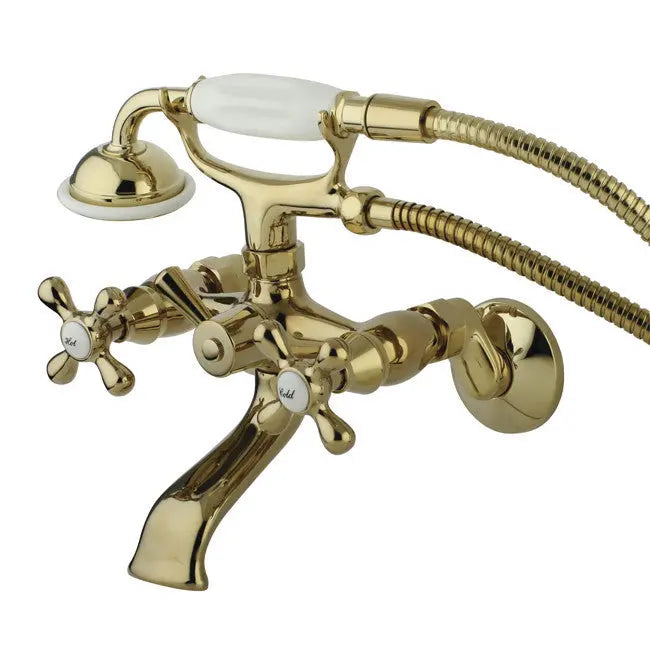 Kingston Brass KS265 Vintage Wall Mount Tub Filler with Adjustable Centers