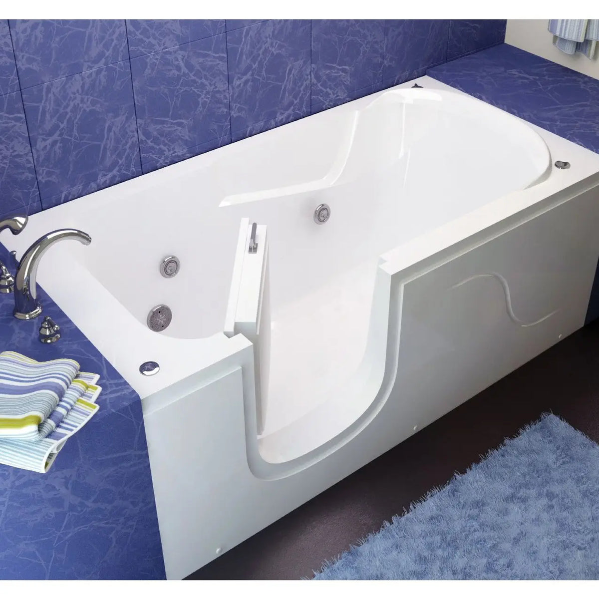 MediTub 3060SI Series Step-In 30 x 60 Acrylic Fiberglass Walk-In Batht ...