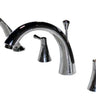 MediTub 4-piece Roman Faucet Two-Handle Chrome Roman Bathtub Faucet with Handheld Shower SW Corp