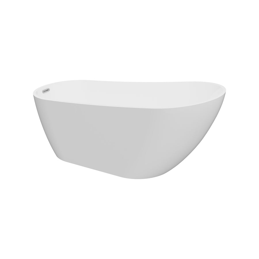 A & E Bath and Shower Riviera 59" Premium Oval Freestanding Bathtub