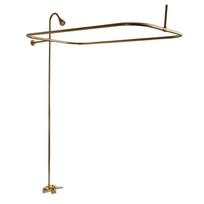 Barclay Products 4190-54 Tub/Shower Converto Unit – 54″ Rectangular Rod, Faucet Riser, 10″ Wall Support