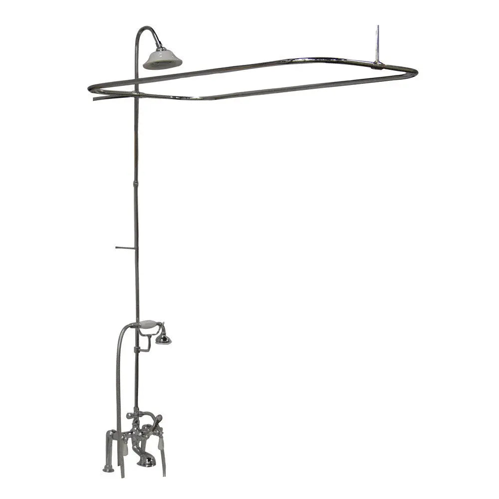 Barclay Products 4063 Tub/Shower Converto Unit with Faucet – Elephant Spout, Shower Ring, Riser, Showerhead