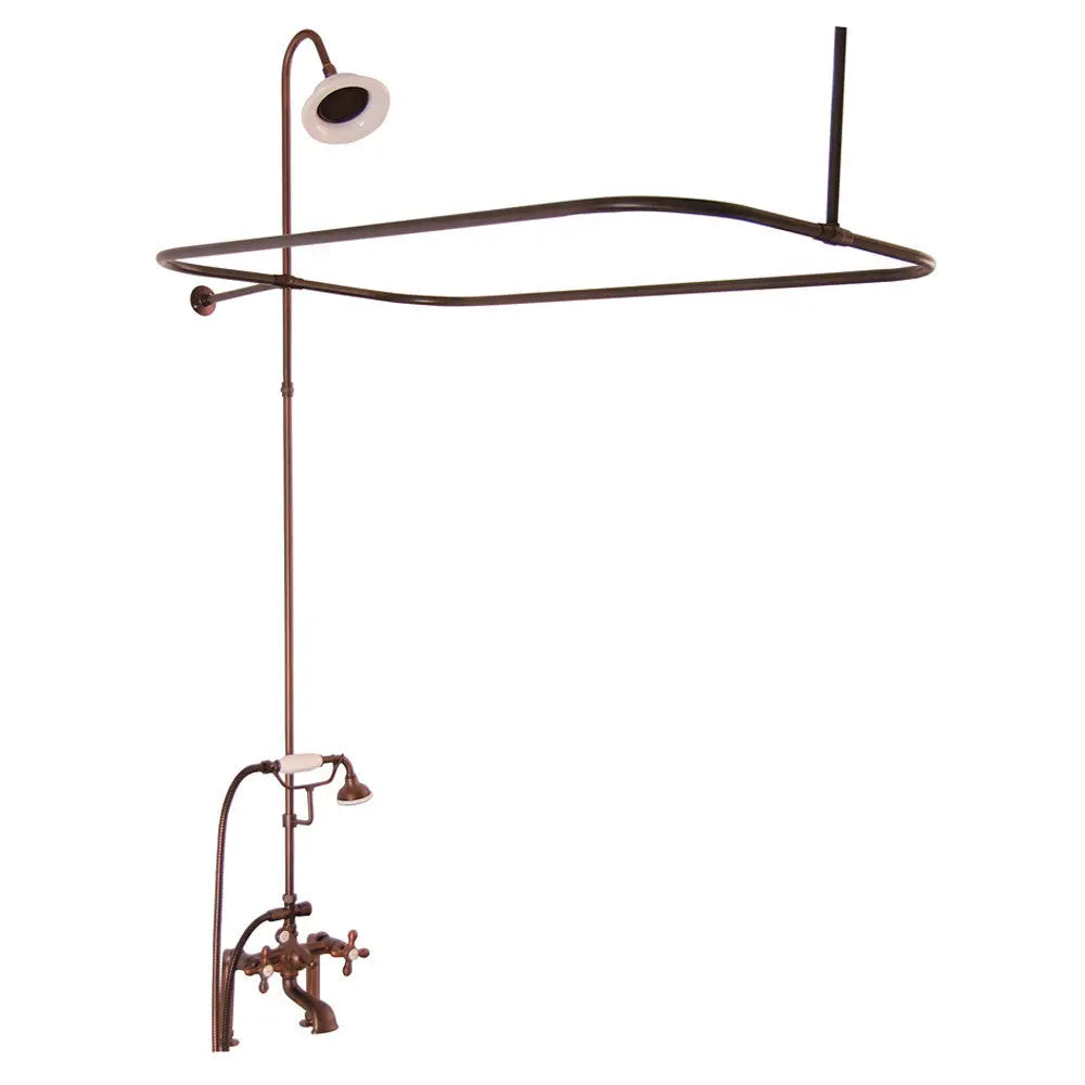 Barclay Products 4063 Tub/Shower Converto Unit with Faucet – Elephant Spout, Shower Ring, Riser, Showerhead