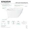 Kingston Brass - Aqua Eden VTRS482627 48-Inch Acrylic Freestanding Tub - VTRS482627