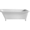 Whitehaus Collection WHSQ170BATH Angled Freestanding Acrylic Soaking Footed Bathtub