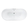 Barclay Columbus 61" Cast Iron Double Roll Top on Base