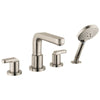 hansgrohe Metris S 4 Hole Roman Tub Trim with Lever Handle