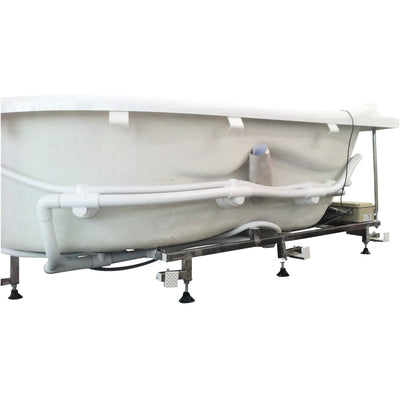 EAGO AM124-R 71" Double Corner Acrylic White Jetted Whirlpool Freestanding Bathtubs