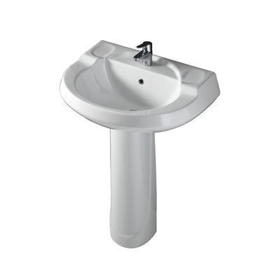 Barclay Wynne 705 Pedestal Lavatory Bathroom Sink single hole faucet