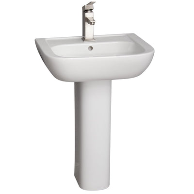 Barclay Caroline 450 Pedestal Lavatory Bathroom Sink in White Background