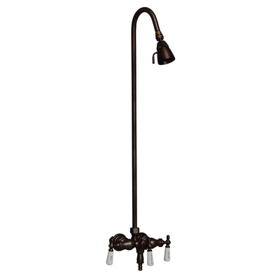 Barclay Products Clawfoot Tub Filler – Diverter Faucet with Old Style Spigot Oil Rubbed Bronze in White Background