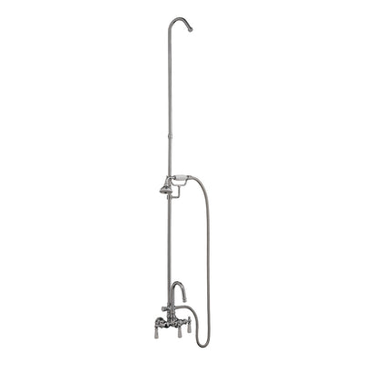 Barclay Products Clawfoot Tub/Shower Converto Unit with Handheld Shower Polished Chrome in White Background