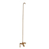 Barclay Products Clawfoot Tub/Shower Converto Unit with Elephant Spout Polished Brass in White Background