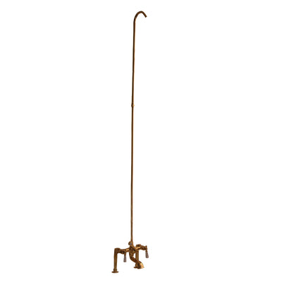Barclay Products Clawfoot Tub/Shower Converto Unit – Elephant Spout Polished Brass in White Background