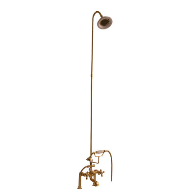 Barclay Products Tub/Shower Converto Unit – Elephant Spout with Handshower Polished Bronze in White Background