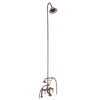 Barclay Products Tub/Shower Converto Unit – Elephant Spout with Handshower Brushed Nickel in White Background