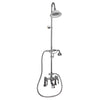 Barclay Products Clawfoot Tub/Shower Converto Unit with Handshower Polished Chrome in White Background