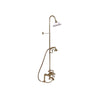 Barclay Products Clawfoot Tub/Shower Converto Unit with Handshower Polished Brass in White Background
