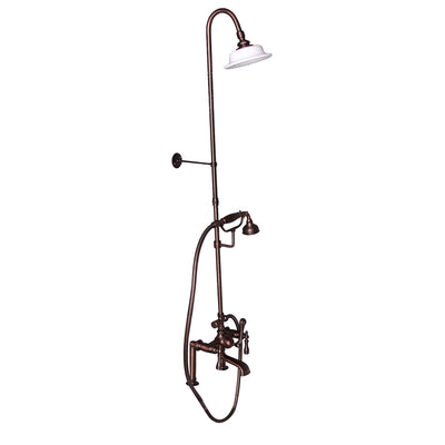 Barclay Products Clawfoot Tub/Shower Converto Unit with Handshower Oil Rubbed Bronze in White Background